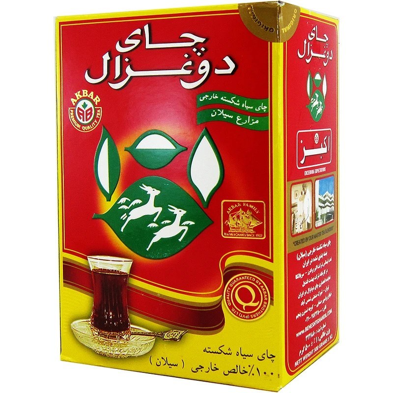 چای دو غزال ساده ۵۰۰ گرم شیرنشان